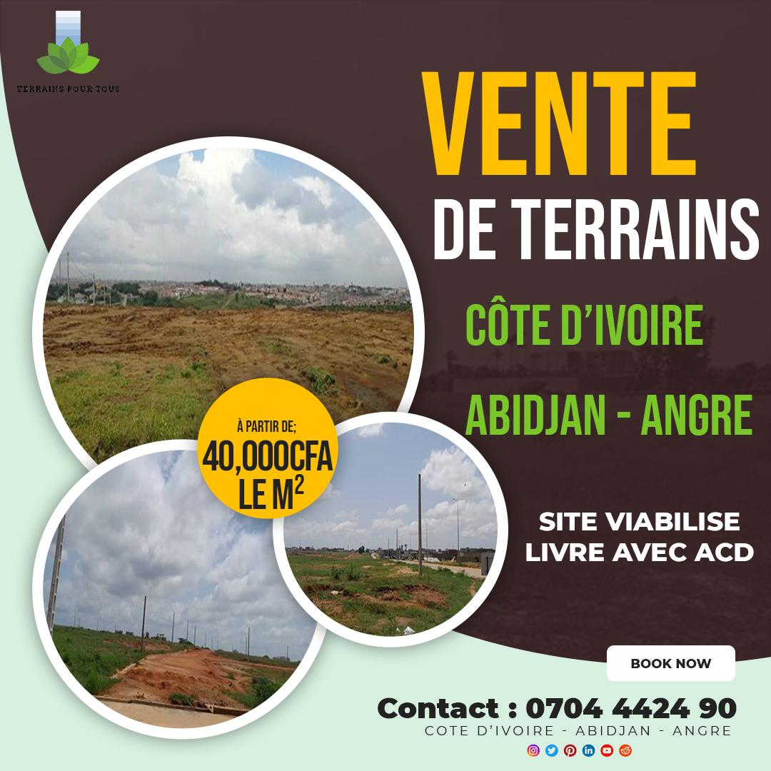 Vente d'un Terrain : Abidjan-Cocody-Angré ()