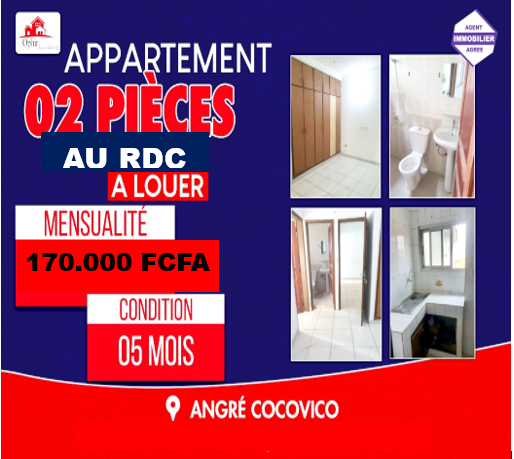 Location d'un Appartement : Abidjan-Cocody-Angré (Cocovico/star 10)