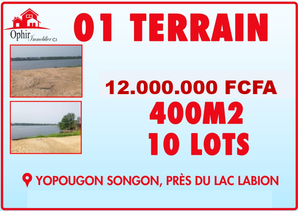 Vente d'un Terrain à 12.000.000 FCFA  : Abidjan-Yopougon (Songon, Iles de Pâques )